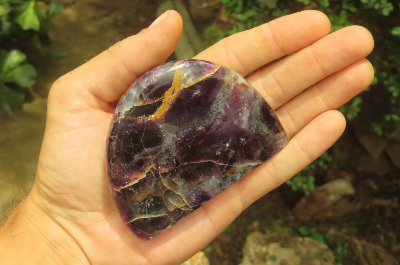 Polished Watermelon Fluorite Free Forms x 6 From Namibia - Toprock Gemstones and Minerals 