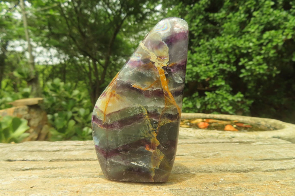 Polished Watermelon Fluorite Free Forms x 6 From Namibia - Toprock Gemstones and Minerals 