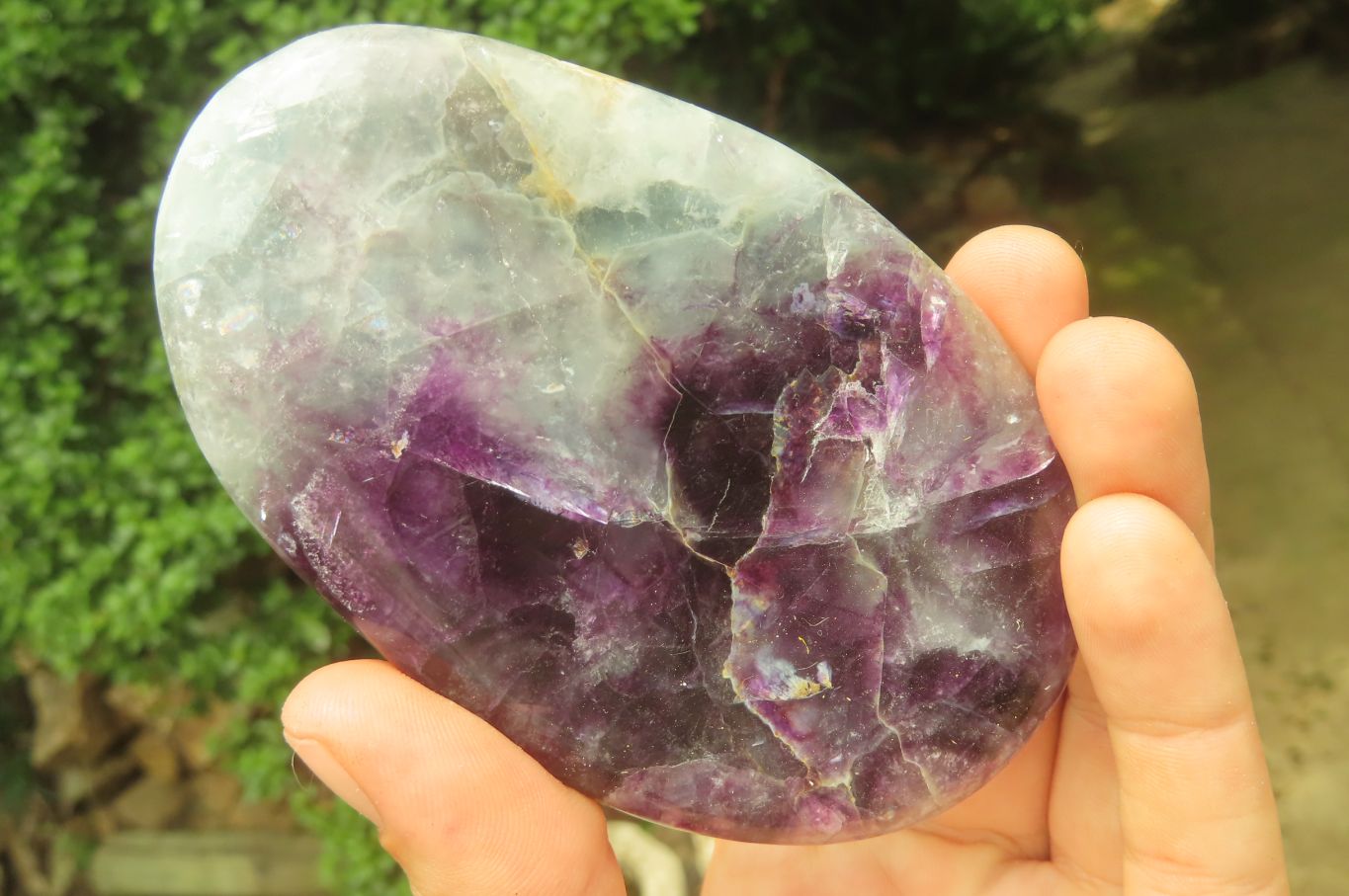 Polished Watermelon Fluorite Free Forms x 6 From Namibia - Toprock Gemstones and Minerals 