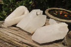 Natural Quartz Crystal Specimens x 3 From Madagascar - Toprock Gemstones and Minerals 