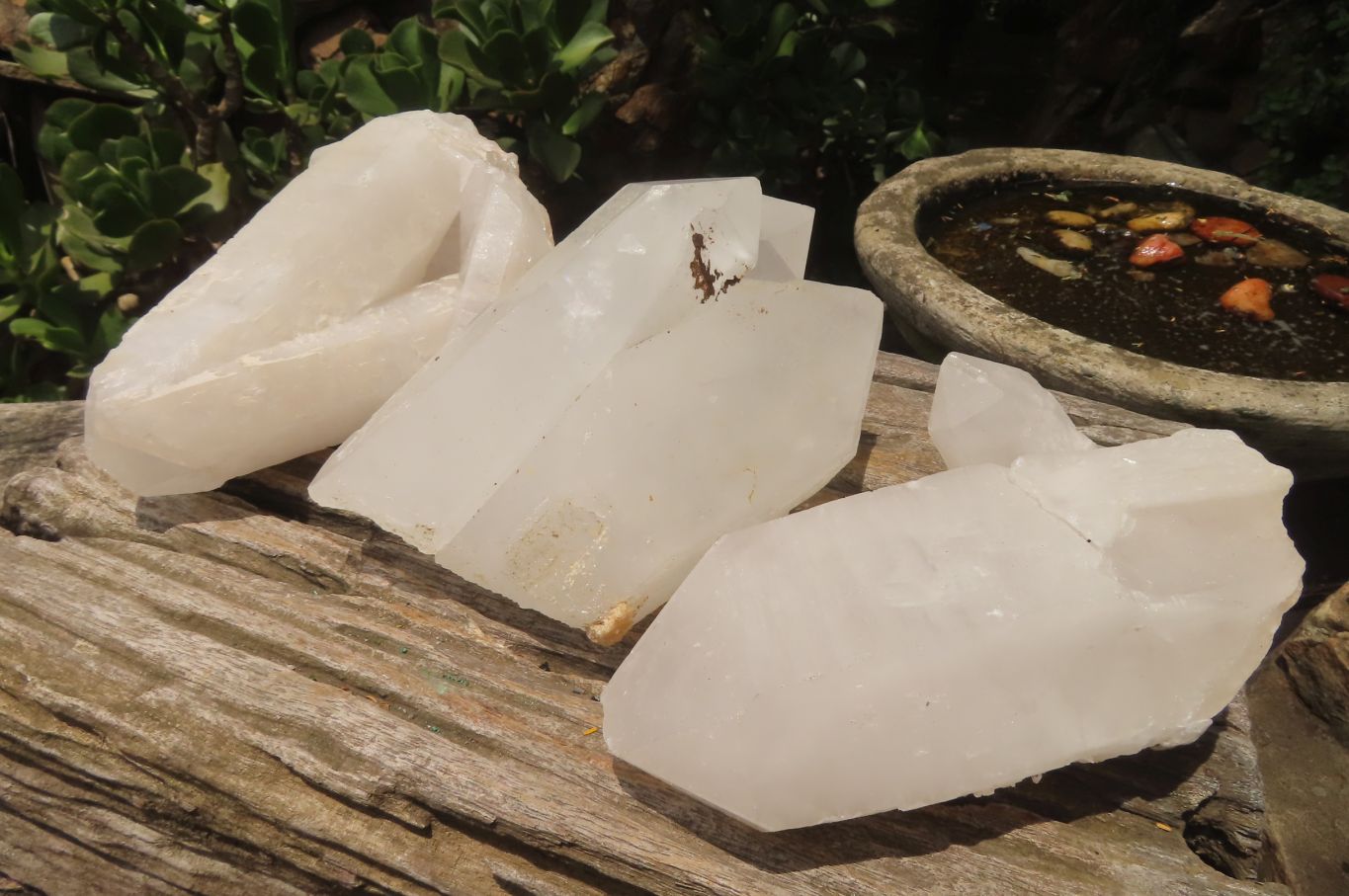 Natural Quartz Crystal Specimens x 3 From Madagascar - Toprock Gemstones and Minerals 