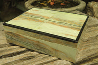 Hand Made Butter Jade Jewellery Box x 1 From South Africa
