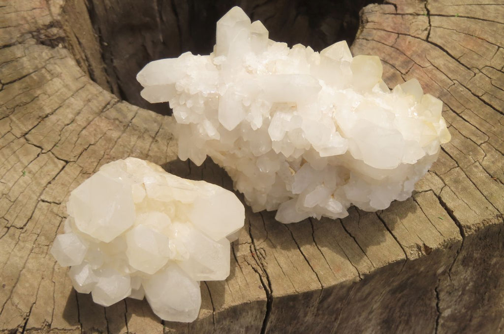 Natural Quartz Clusters x 8 From Madagascar - Toprock Gemstones and Minerals 