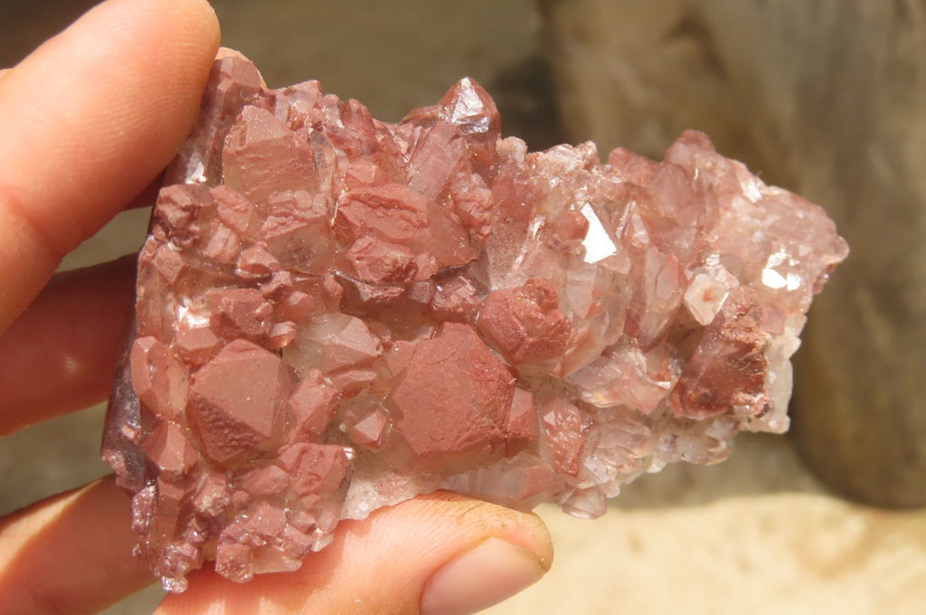 Natural Red Hematoid Quartz Clusters x 6 From Karoi, Zimbabwe - Toprock Gemstones and Minerals 
