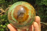 Polished Chrysoprase Spheres x 2 From Madagascar - Toprock Gemstones and Minerals 