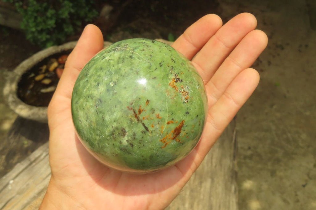 Polished Chrysoprase Spheres x 2 From Madagascar - Toprock Gemstones and Minerals 