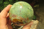 Polished Chrysoprase Spheres x 2 From Madagascar - Toprock Gemstones and Minerals 