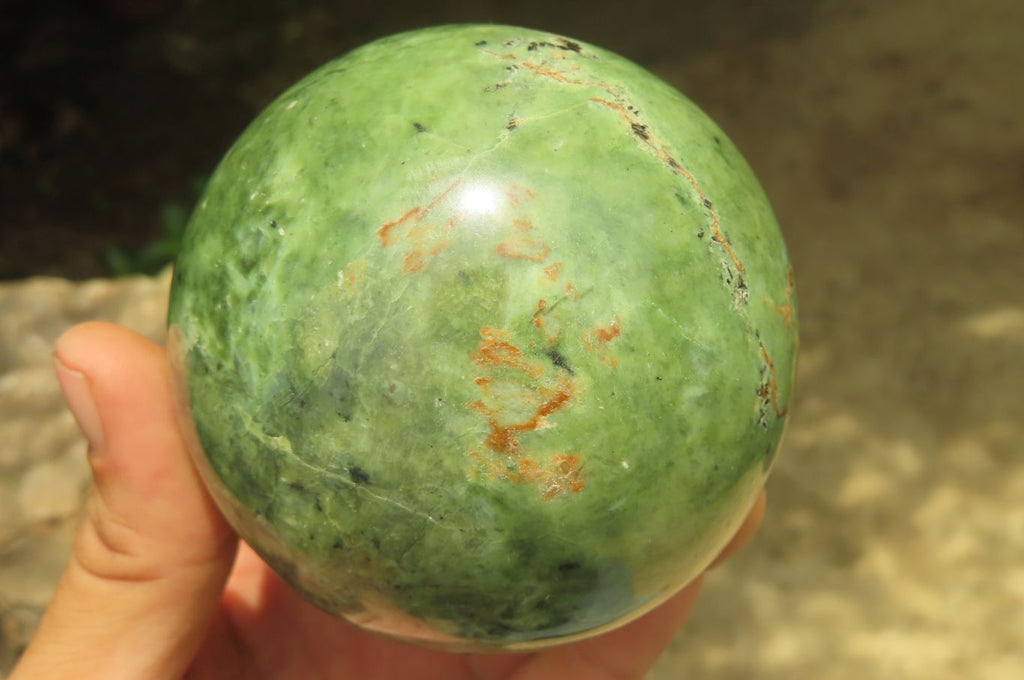 Polished Chrysoprase Spheres x 2 From Madagascar - Toprock Gemstones and Minerals 