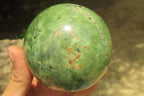 Polished Chrysoprase Spheres x 2 From Madagascar - Toprock Gemstones and Minerals 
