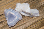 Natural Etched Blue Chalcedony Specimens x 6 From Nsanje, Malawi - Toprock Gemstones and Minerals 
