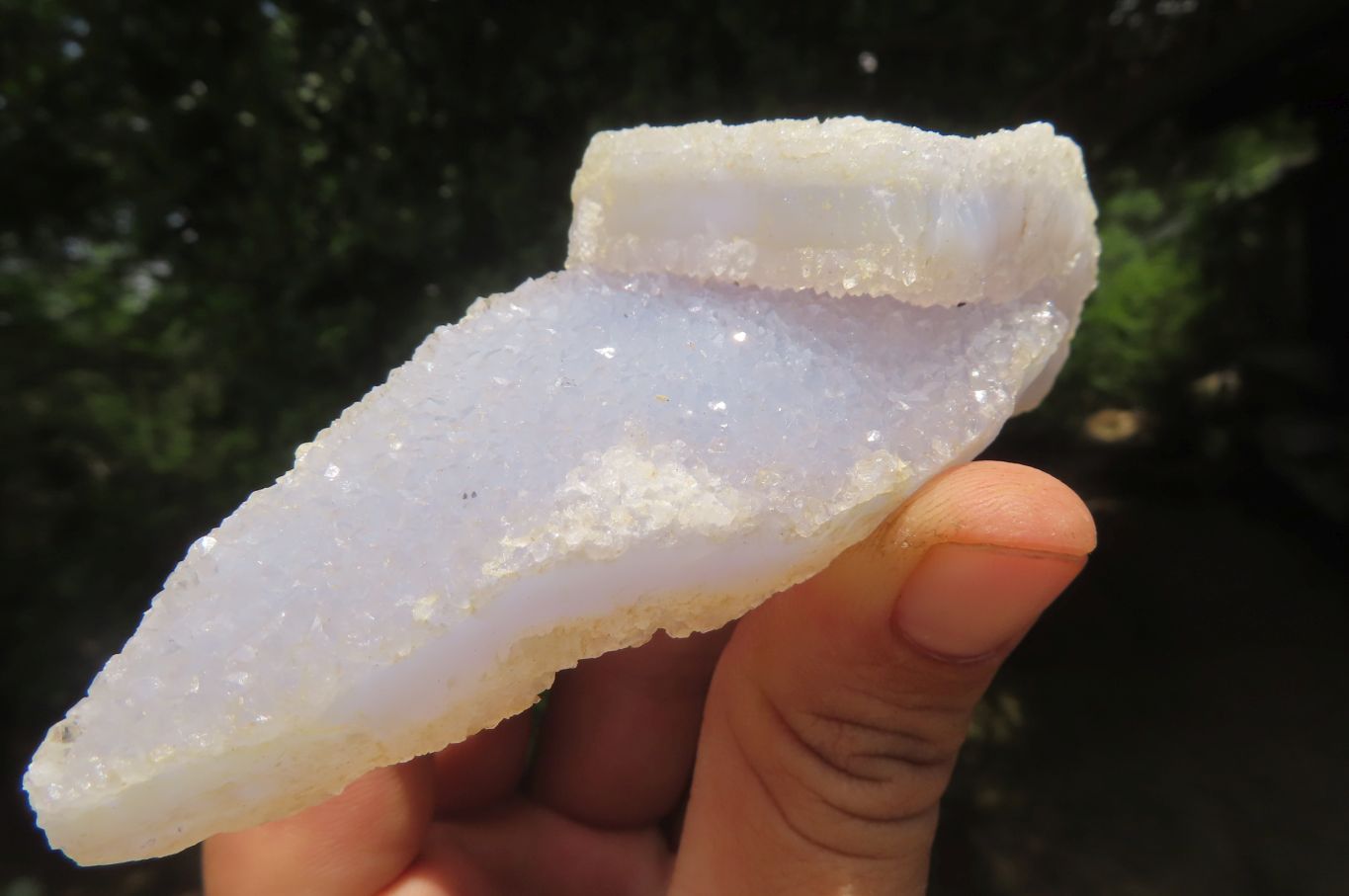 Natural Etched Blue Chalcedony Specimens x 6 From Nsanje, Malawi - Toprock Gemstones and Minerals 