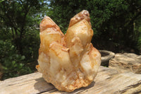 Natural Red Hematoid Quartz Clusters x 2 From Karoi, Zimbabwe