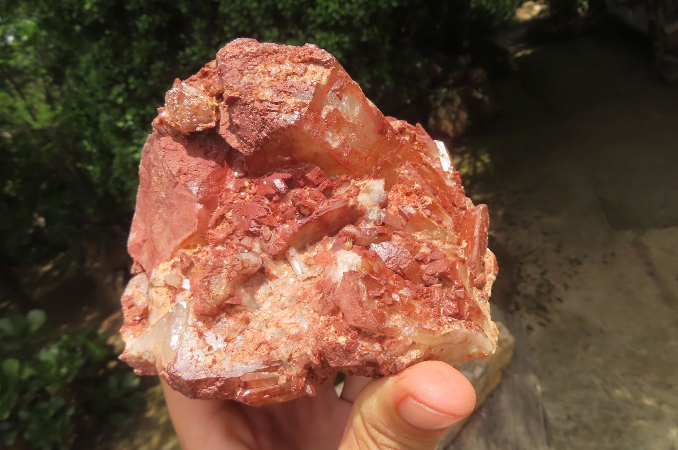 Natural Red Hematoid Quartz Clusters x 2 From Karoi, Zimbabwe - Toprock Gemstones and Minerals 