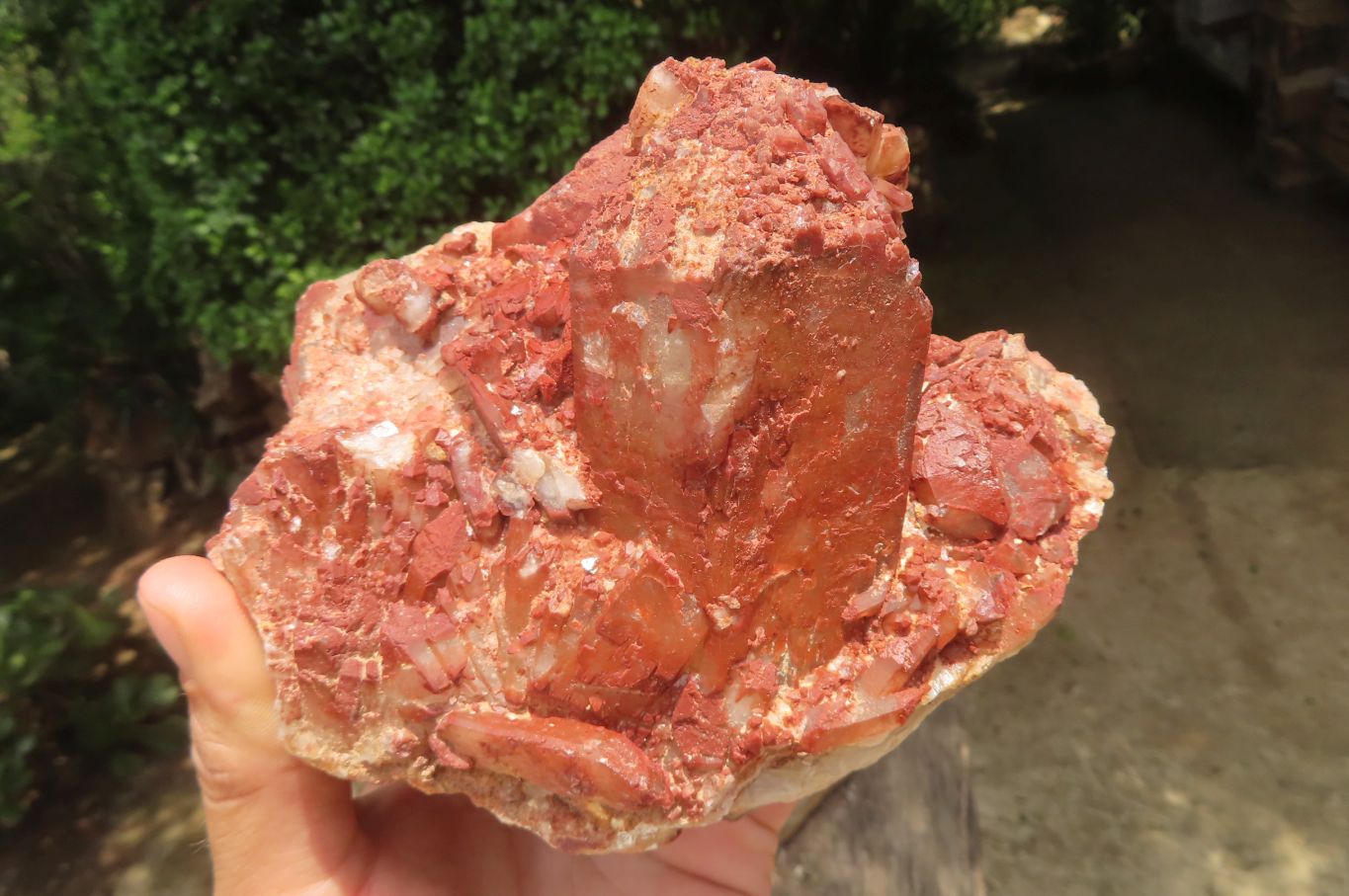 Natural Red Hematoid Quartz Clusters x 2 From Karoi, Zimbabwe - Toprock Gemstones and Minerals 