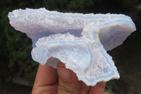Natural Etched Blue Chalcedony Specimens x 4 From Nsanje, Malawi - Toprock Gemstones and Minerals 