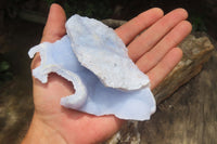Natural Etched Blue Chalcedony Specimens x 4 From Nsanje, Malawi - Toprock Gemstones and Minerals 