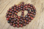 Polished Red Tigers Eye Bead Necklaces - Sold Per Item - From South Africa - Toprock Gemstones and Minerals 