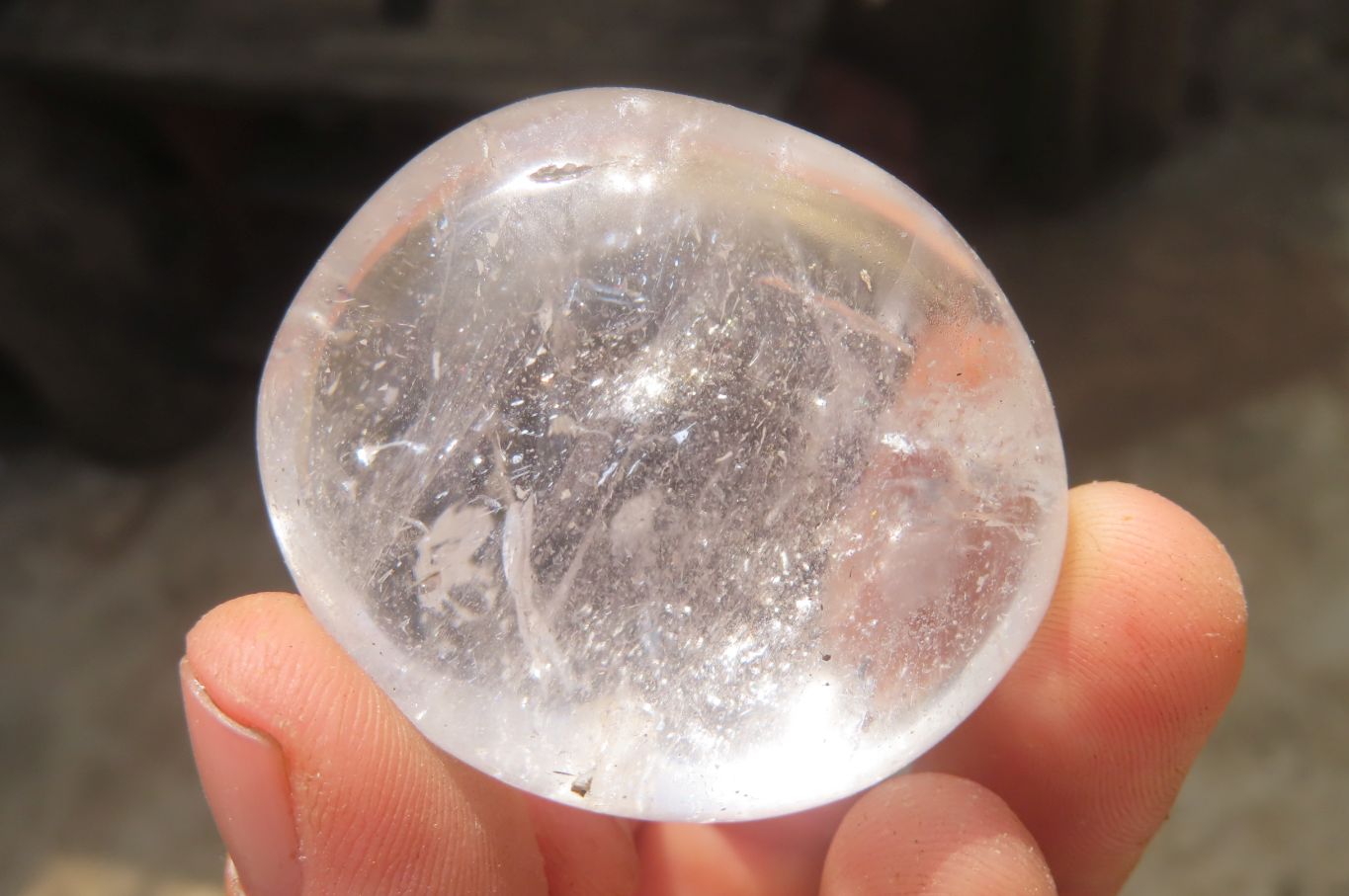 Polished Clear Quartz Palm Stones x 24 From Madagascar - Toprock Gemstones and Minerals 