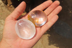 Polished Clear Quartz Palm Stones x 24 From Madagascar - Toprock Gemstones and Minerals 