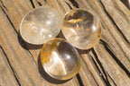 Polished Clear Quartz Palm Stones x 24 From Madagascar - Toprock Gemstones and Minerals 