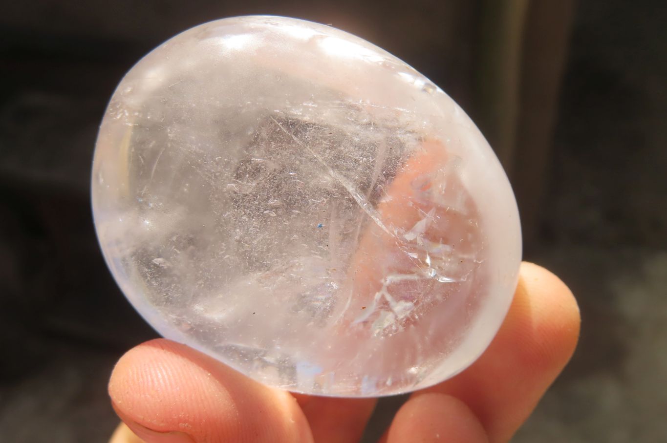 Polished Clear Quartz Palm Stones x 24 From Madagascar - Toprock Gemstones and Minerals 