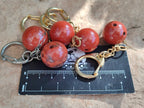 Polished Red Jasper Bowling Ball Keyring - Sold Per Item - From South Africa - Toprock Gemstones and Minerals 