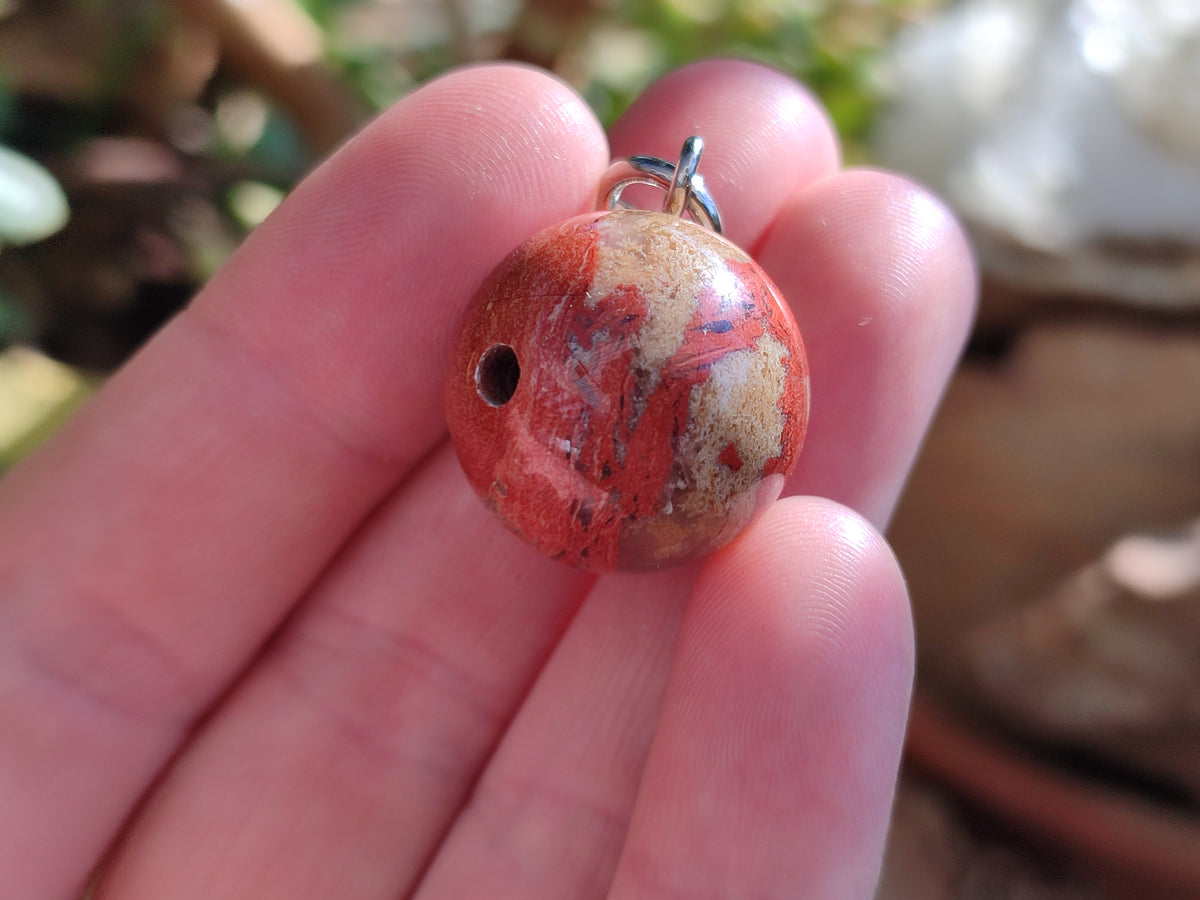 Polished Red Jasper Bowling Ball Keyring - Sold Per Item - From South Africa - Toprock Gemstones and Minerals 
