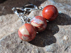 Polished Red Jasper Bowling Ball Keyring - Sold Per Item - From South Africa - Toprock Gemstones and Minerals 