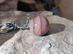 Hand Made Polychrome Jasper Volleyball Keyring - sold per item - From Madagascar - Toprock Gemstones and Minerals 
