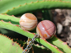 Hand Made Polychrome Jasper Volleyball Keyring - sold per item - From Madagascar - Toprock Gemstones and Minerals 
