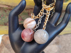 Hand Made Polychrome Jasper Volleyball Keyring - sold per item - From Madagascar - Toprock Gemstones and Minerals 