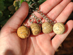 Polished Picture Stone Volleyball Keyring - Sold Per Item - From Namibia - Toprock Gemstones and Minerals 