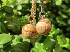 Polished Picture Stone Volleyball Keyring - Sold Per Item - From Namibia - Toprock Gemstones and Minerals 