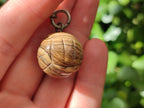Polished Picture Stone Volleyball Keyring - Sold Per Item - From Namibia - Toprock Gemstones and Minerals 