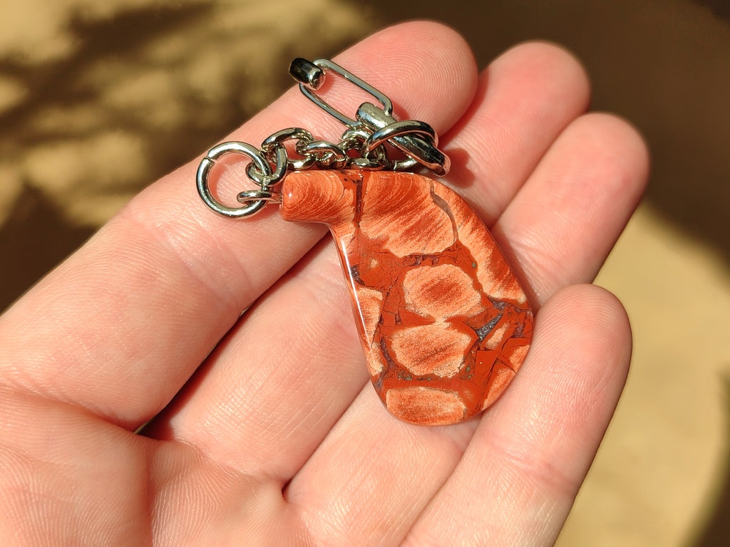 Polished Red Jasper Iron Golf Club Keyring - Sold Per Item - From South Africa - Toprock Gemstones and Minerals 