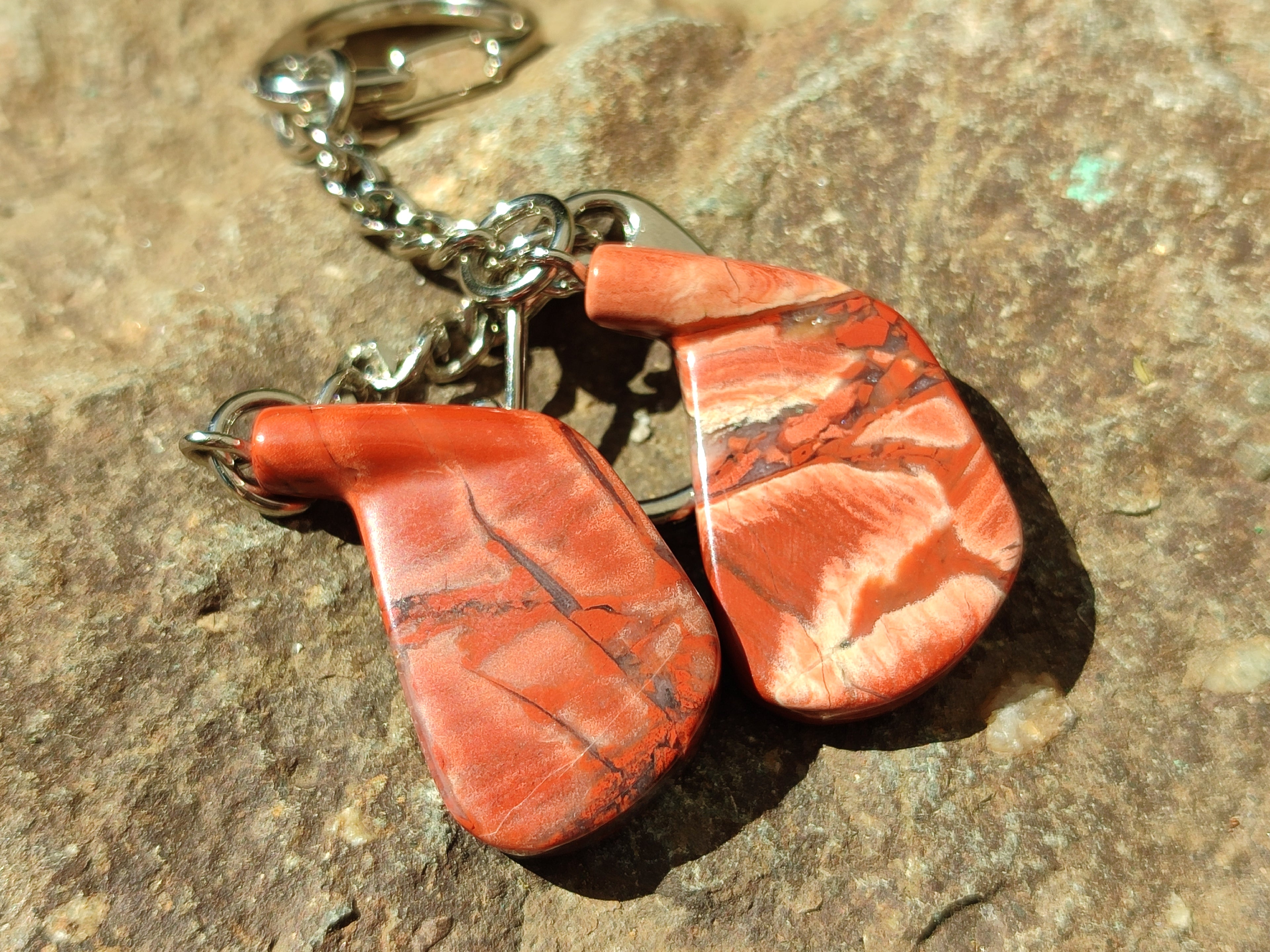 Polished Red Jasper Iron Golf Club Keyring - Sold Per Item - From South Africa - Toprock Gemstones and Minerals 