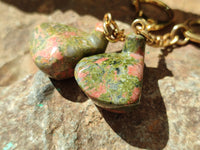 Polished Unakite Driver Golf Club Keyring - Sold Per Item - From South Africa