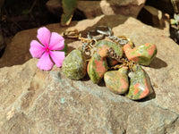 Polished Unakite Driver Golf Club Keyring - Sold Per Item - From South Africa