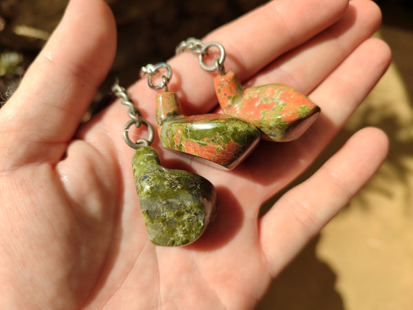 Polished Unakite Driver Golf Club Keyring - Sold Per Item - From South Africa