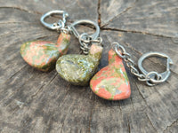 Polished Unakite Driver Golf Club Keyring - Sold Per Item - From South Africa