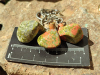 Polished Unakite Driver Golf Club Keyring - Sold Per Item - From South Africa