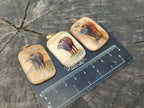 Polished Picture Stone Pendant with Hand Painted Buffalo - Sold Per Item - From Namibia - Toprock Gemstones and Minerals 