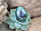 Polished Aventurine Pendant with Hand Painted Rhino - Sold Per Item - From Zimbabwe - Toprock Gemstones and Minerals 