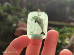 Polished Aventurine Pendant with Hand Painted Dolphin - Sold Per Item - From Zimbabwe - Toprock Gemstones and Minerals 