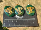 Polished Aventurine Pendant with Hand Painted Elephant - Sold Per Item - From Zimbabwe - Toprock Gemstones and Minerals 