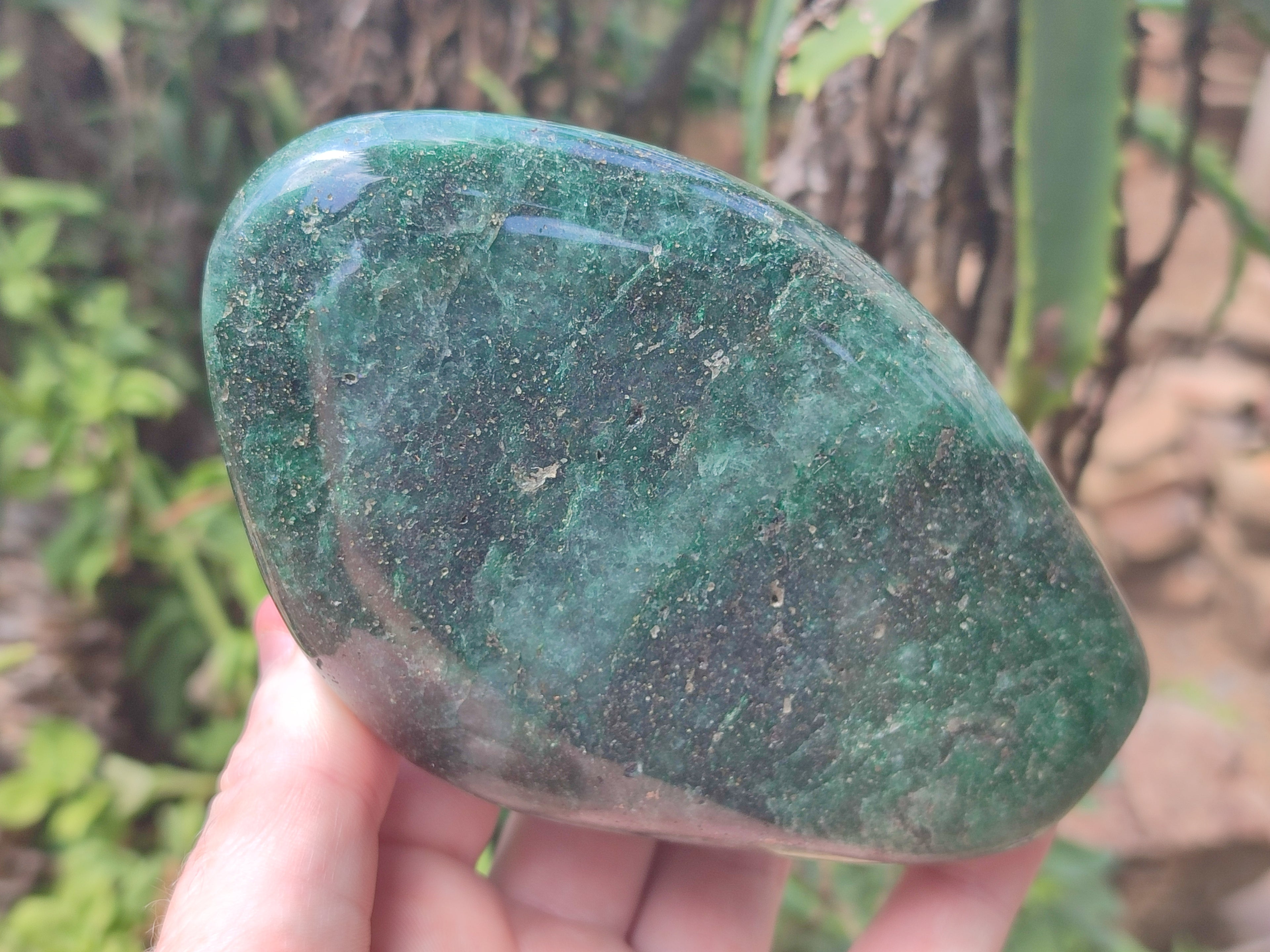 Polished Fuchsite Standing Free Forms x 3 From Madagascar - Toprock Gemstones and Minerals 