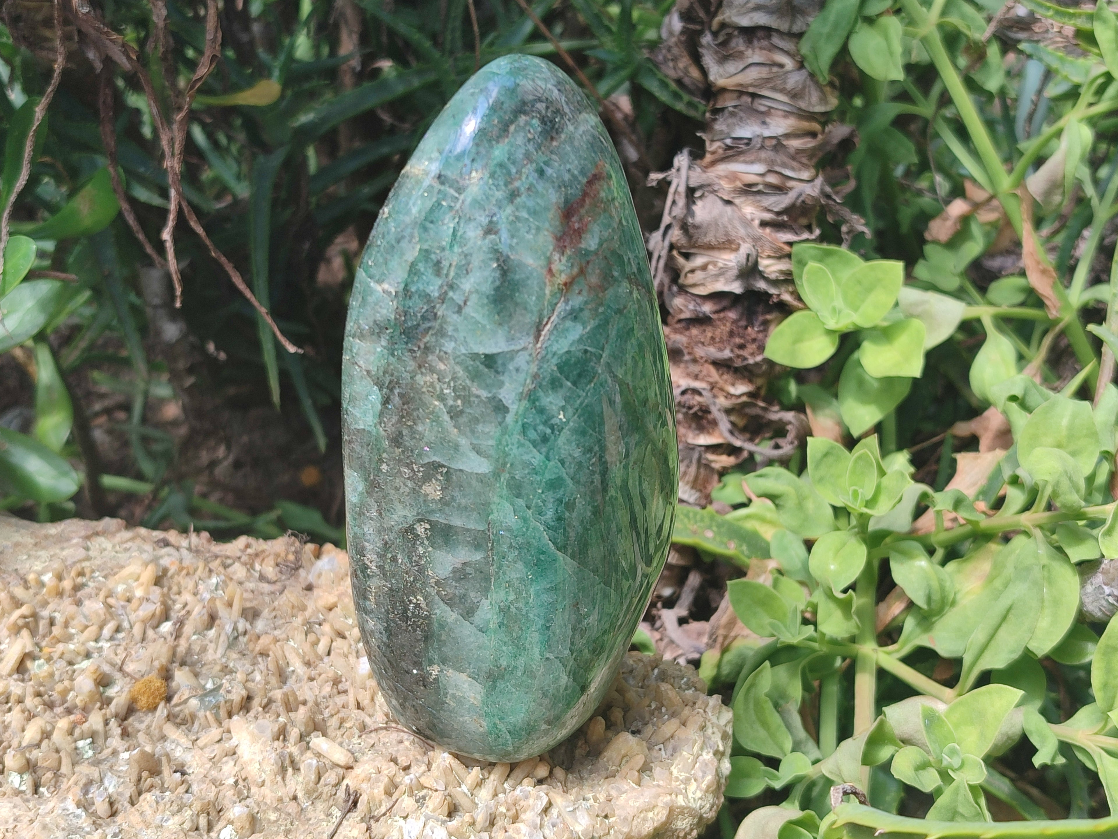 Polished Fuchsite Standing Free Forms x 3 From Madagascar - Toprock Gemstones and Minerals 