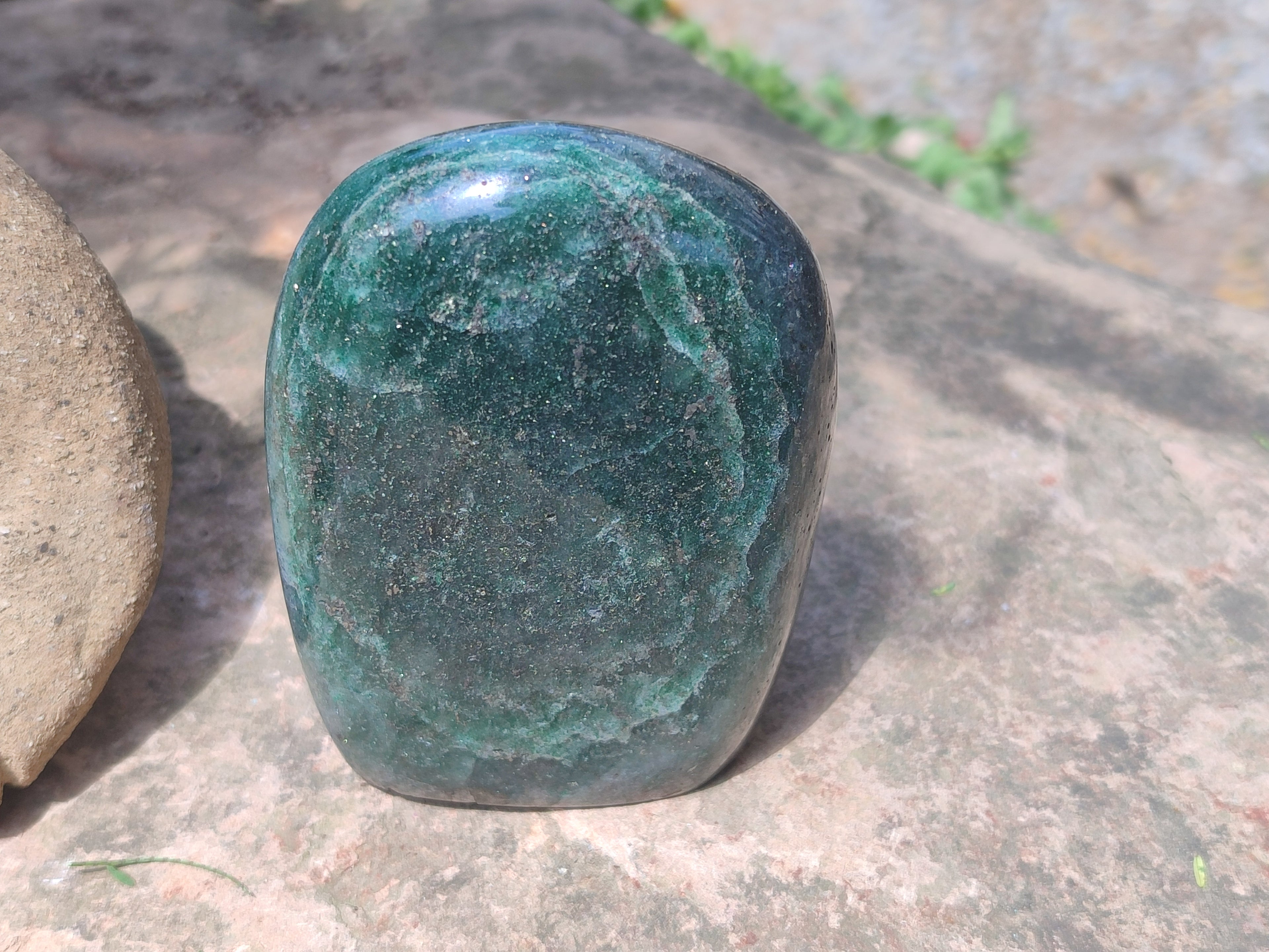 Polished Fuchsite Standing Free Forms x 3 From Madagascar - Toprock Gemstones and Minerals 