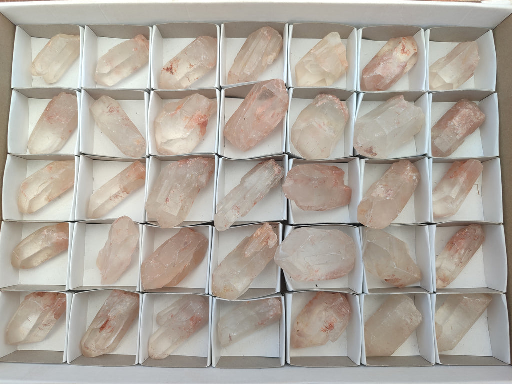 Natural Clear Quartz Crystals x 35 From Zambia - Toprock Gemstones and Minerals 