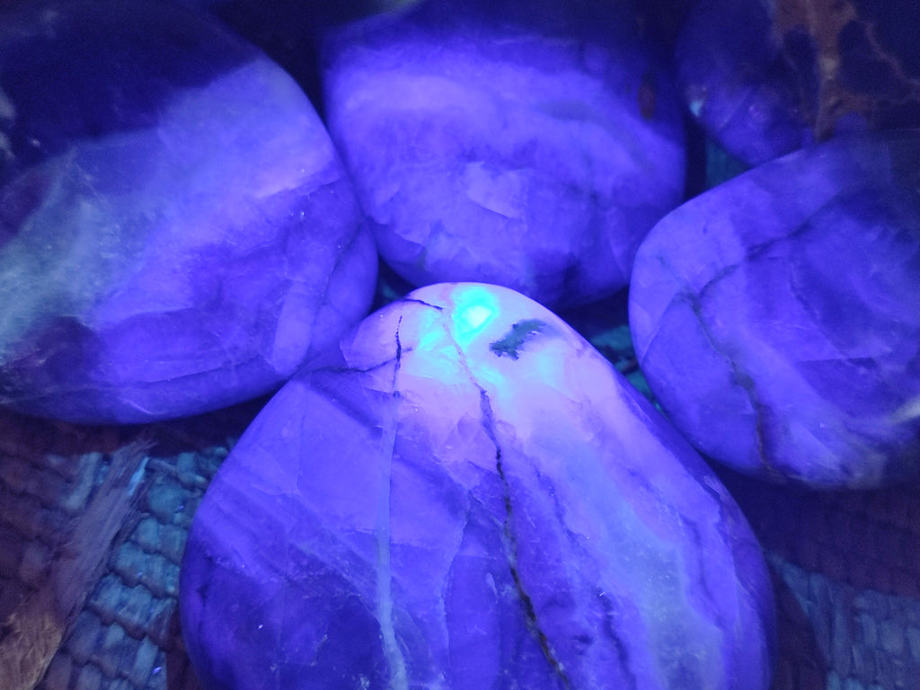 Polished Watermelon Fluorite Free Forms x 12 From Namibia - Toprock Gemstones and Minerals 